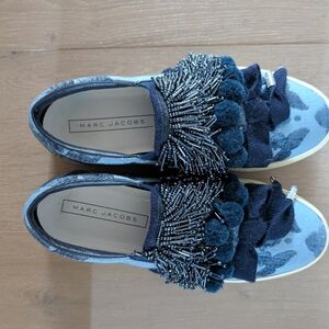 Marc Jacobs Navy Embellished Sneakers